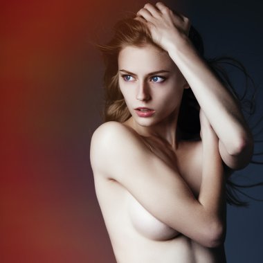 Studio fotoğraf güzel şık futuristik Lady
