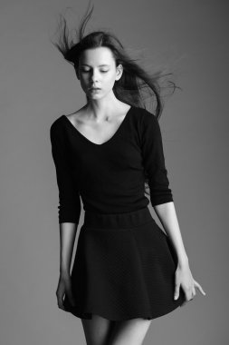 güzel genç model farklı duygusal stüdyo poz