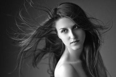 Genç cinsel kadın portresi.