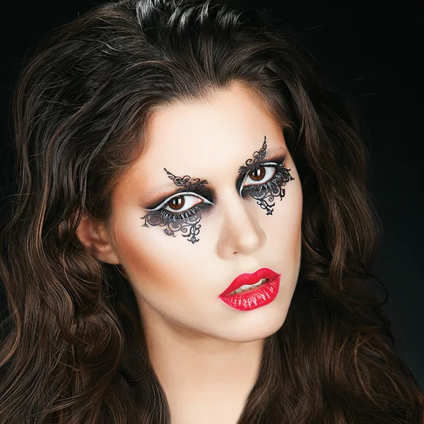 Stående med fantasy makeup. — Stockfoto