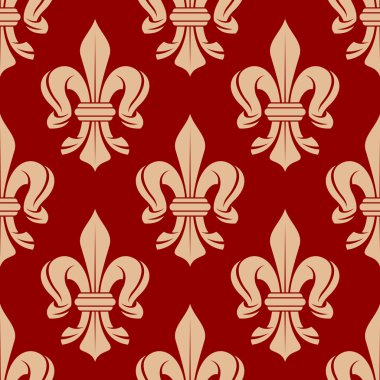 Fransız çiçek dikişsiz fleur-de-lis desen