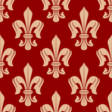 Hassas şeftali dikişsiz fleur-de-lis desen