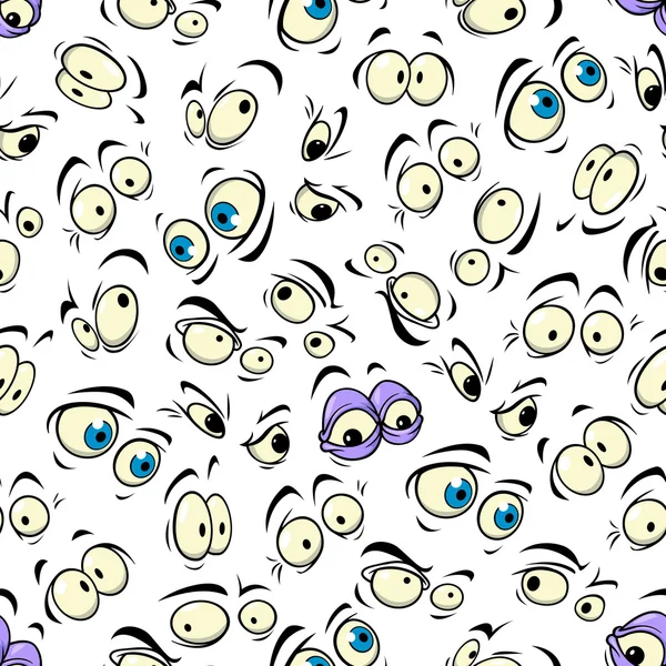 Cartoon eyes seamless pattern background — Stock Vector