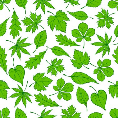 Yeşil ağaç dikişsiz desen bırakır