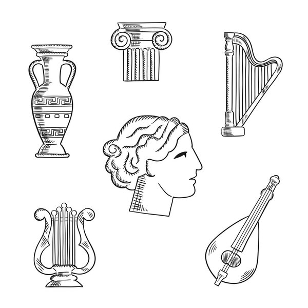 Art and musical instruments sketches