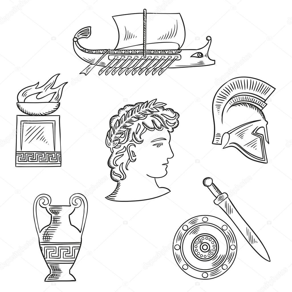 Culture symbols of ancient Greece