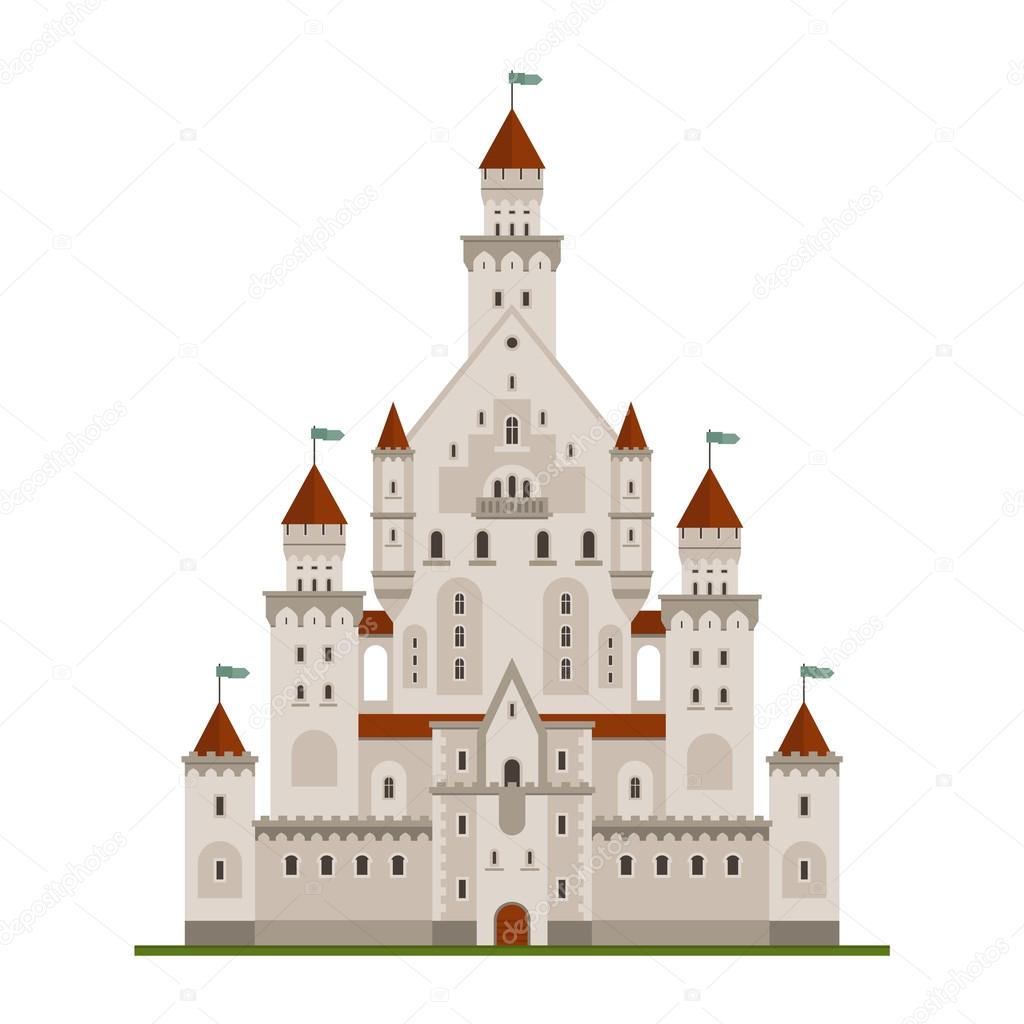 Medieval fairytale castle or palace