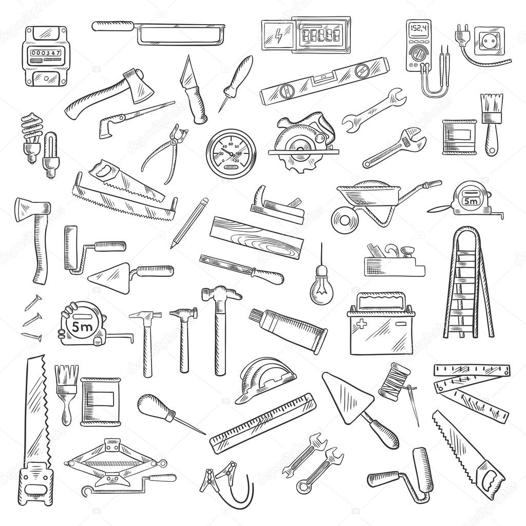 Construction tools objects