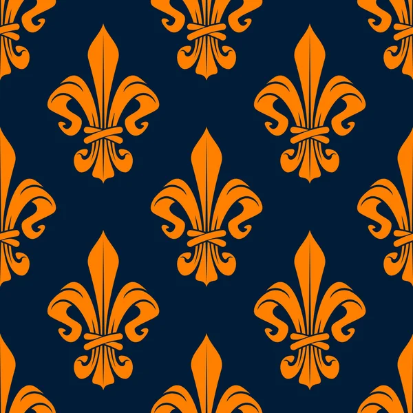 橙色皇家法国无缝模式 — 图库矢量图片