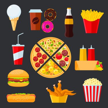 Fast food menü içecekler ve tatlılar
