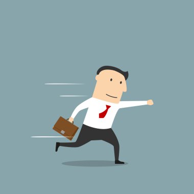 İşadamı işe gitmek için acele koşuyor