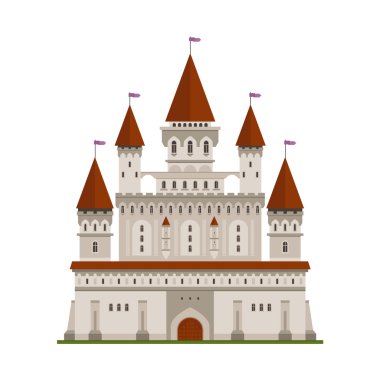 Kral veya lord sembolü ortaçağ müstahkem kale