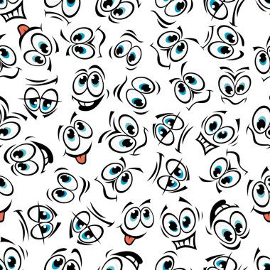 Comics karikatür sorunsuz desen yüzleri