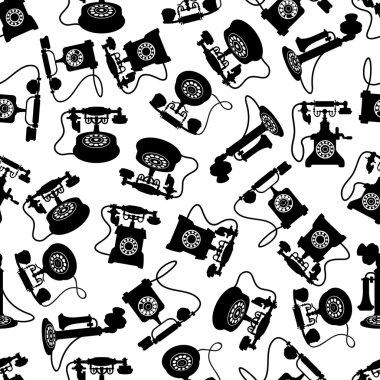 Vintage döner arama telefon deseni