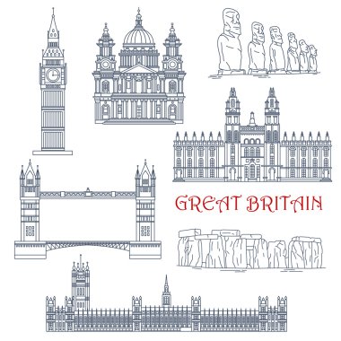 Büyük Britanya ve Şili lineer simgesinin gözde mekanları