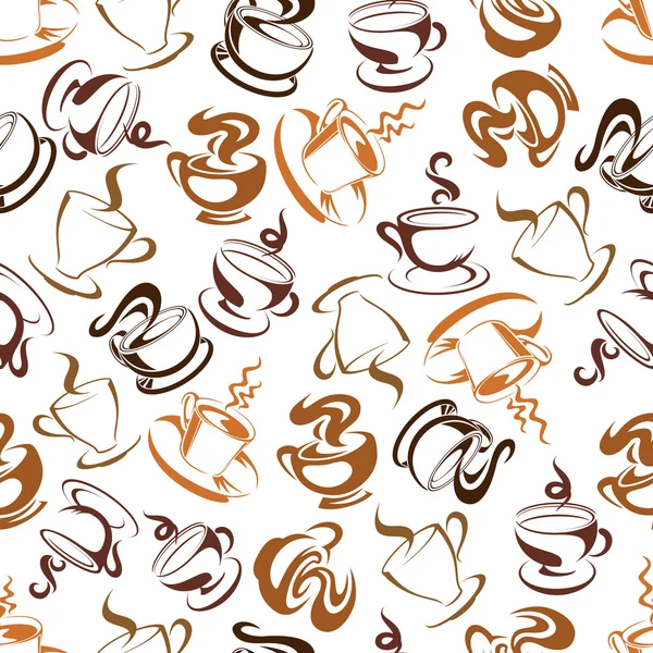 Coffee cups and makers seamless pattern background Stock Vector by  ©Seamartini 221301684