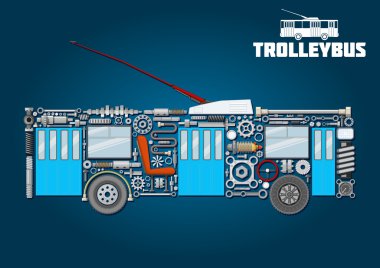 Ayrıntılı ana bileşenlerin Troleybüs simgesi