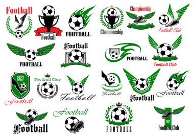 Futbol veya futbol oyunu tasarımı için spor simgeleri