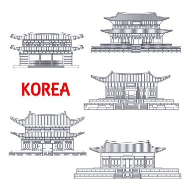 Güney Kore ince çizgi sembolü beş büyük saraylar