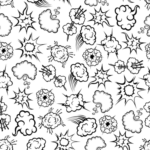 Comics explosion, speech bubbles seamless pattern Vector Graphics