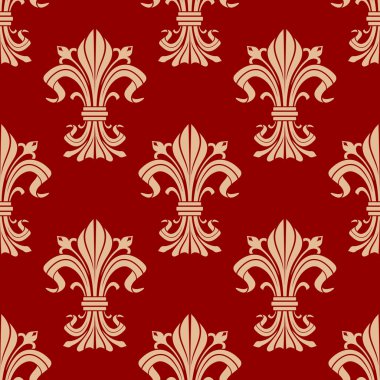 Viktorya fleur-de-lis dikişsiz desen arka plan