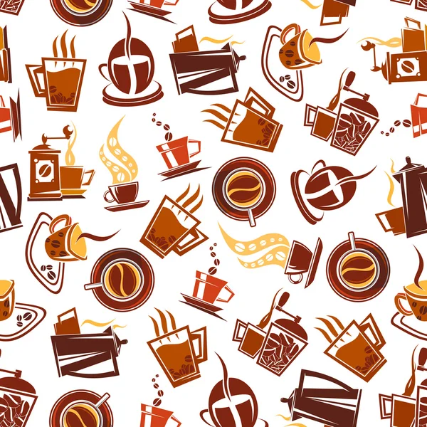 Coffee cups and makers seamless pattern background Stock Vector by  ©Seamartini 221301684