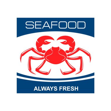 Deniz ürünleri bar tasarımı için Atlantik kar yengeç simgesi