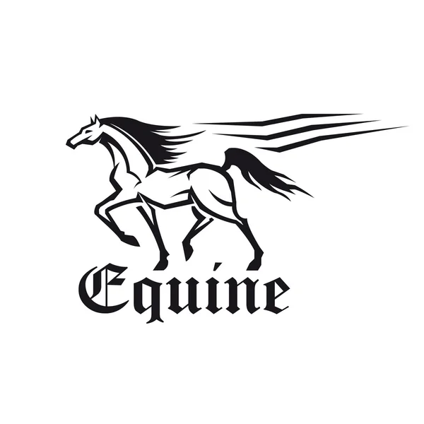 Symbole sportif équestre du cheval de course — Image vectorielle
