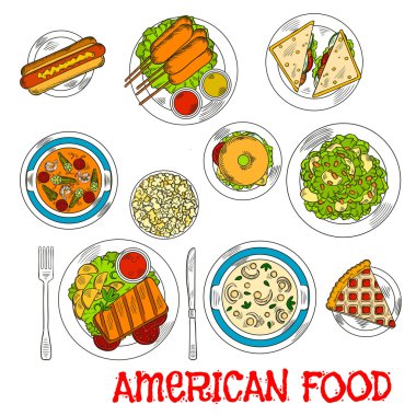 Amerikan mutfağının ünlü ana ve tatlı yemekleri