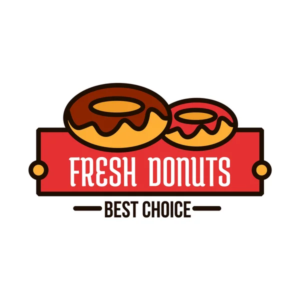 Kafe ve pastane tasarımı için donuts lineer sembolü — Stok Vektör