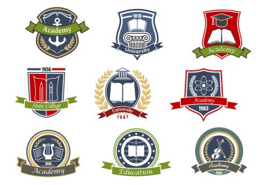 Akademi, üniversite ve üniversite heraldic amblemler