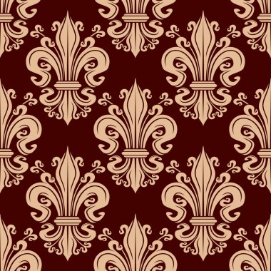 Fransız alev almış zambağı Dikişsiz desen arka plan