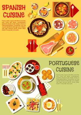 Besleyici İspanyol ve Portekiz yemekleri sembolü