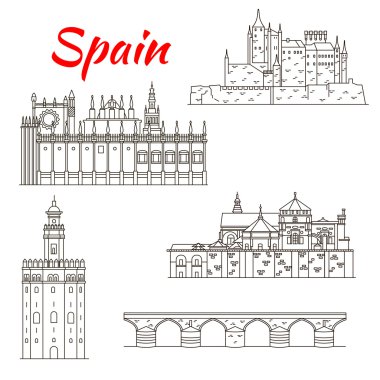 Turizm tasarımı için İspanyol konumlar simgesi