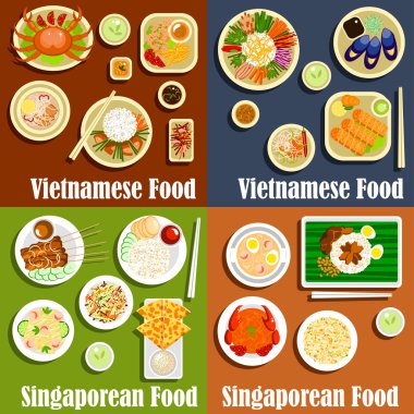 Vietnam ve Singapur mutfağı yemekleri