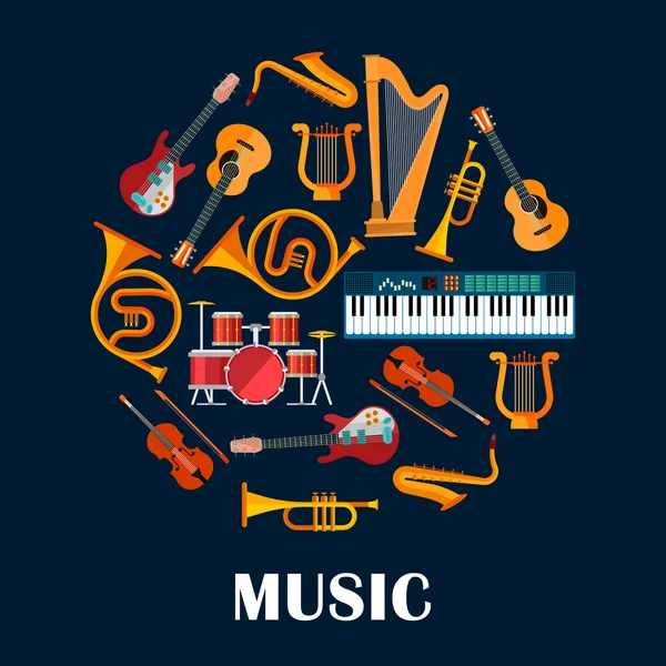 Musical instruments and sound equipment — Stock Vector