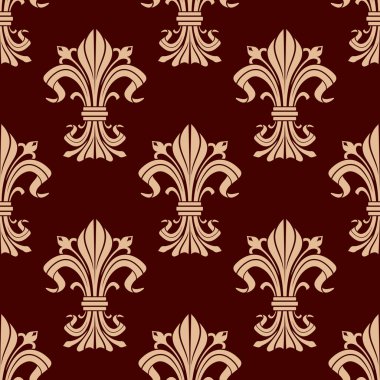 Fleur-de-lis çiçek dikişsiz desen