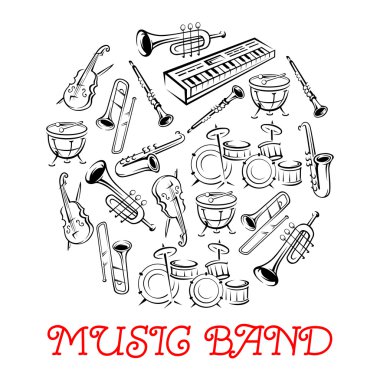 Müzik grubu için eskizses aletleri
