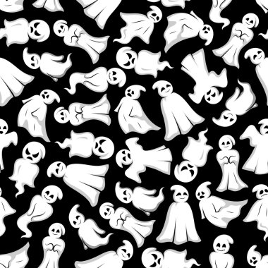 Karikatür hayaletler ile Halloween arka plan