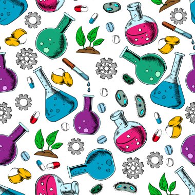 Bilimsel laboratuvar araştırmaları sorunsuz desen