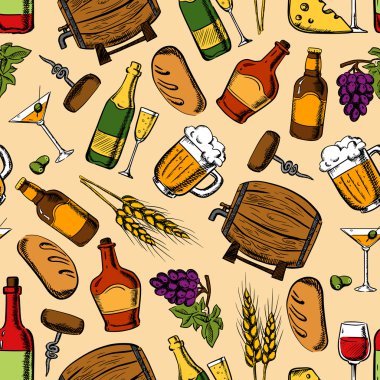 Aperatifler desenli alkollü içecekler