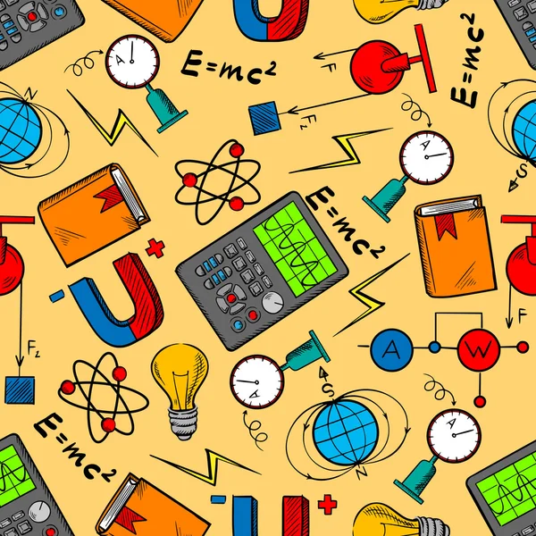 Laboratório de ciências fundo sem costura —  Vetores de Stock