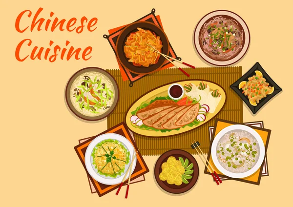 Cuisine chinoise viande — Image vectorielle