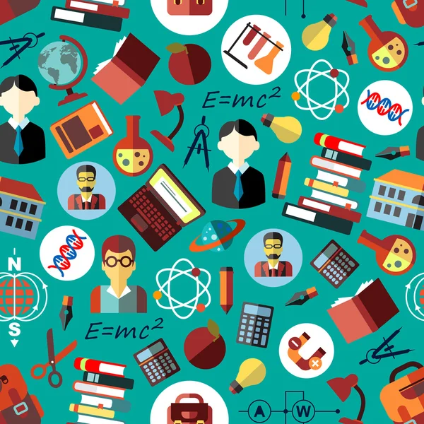 Science and Education Seamless Pattern — стоковый вектор