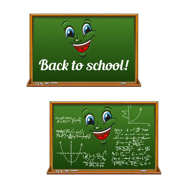 Green chalkboards for Back to School design — Stock Vector
