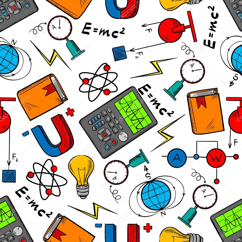 Física ciencia sin fisuras patrón de fondo Imagen
