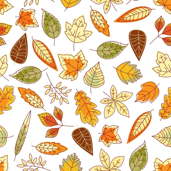 Leaves seamless pattern background — Stock Vector