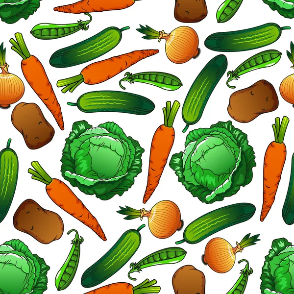 Φρέσκα αγροτικά λαχανικά χωρίς ραφές — Διανυσματικό Αρχείο