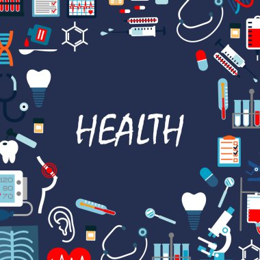 Sağlık simgeler ile tıbbi check-up