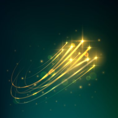 Kayan yıldızlarla meteor yağmuru